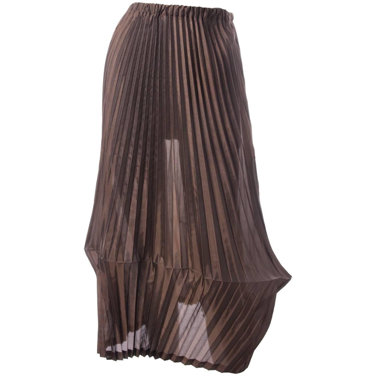 Issey Miyake White Label Pleated Lantern Skirt For Sale