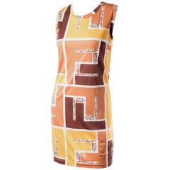 Vintage Fendi Allover Logo Print Dress