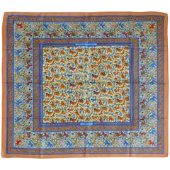 Hermès Rare Silk Carre Scarf "Chasse en Inde" by Michel Duchene