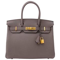 Hermès Birkin 30 Togo Etain GHW 8