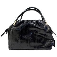 Nina Ricci Black Python Handbag 6