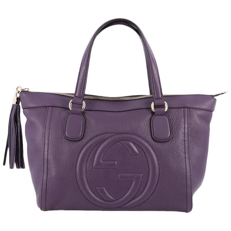 Gucci Soho Zip Tote Leather Small