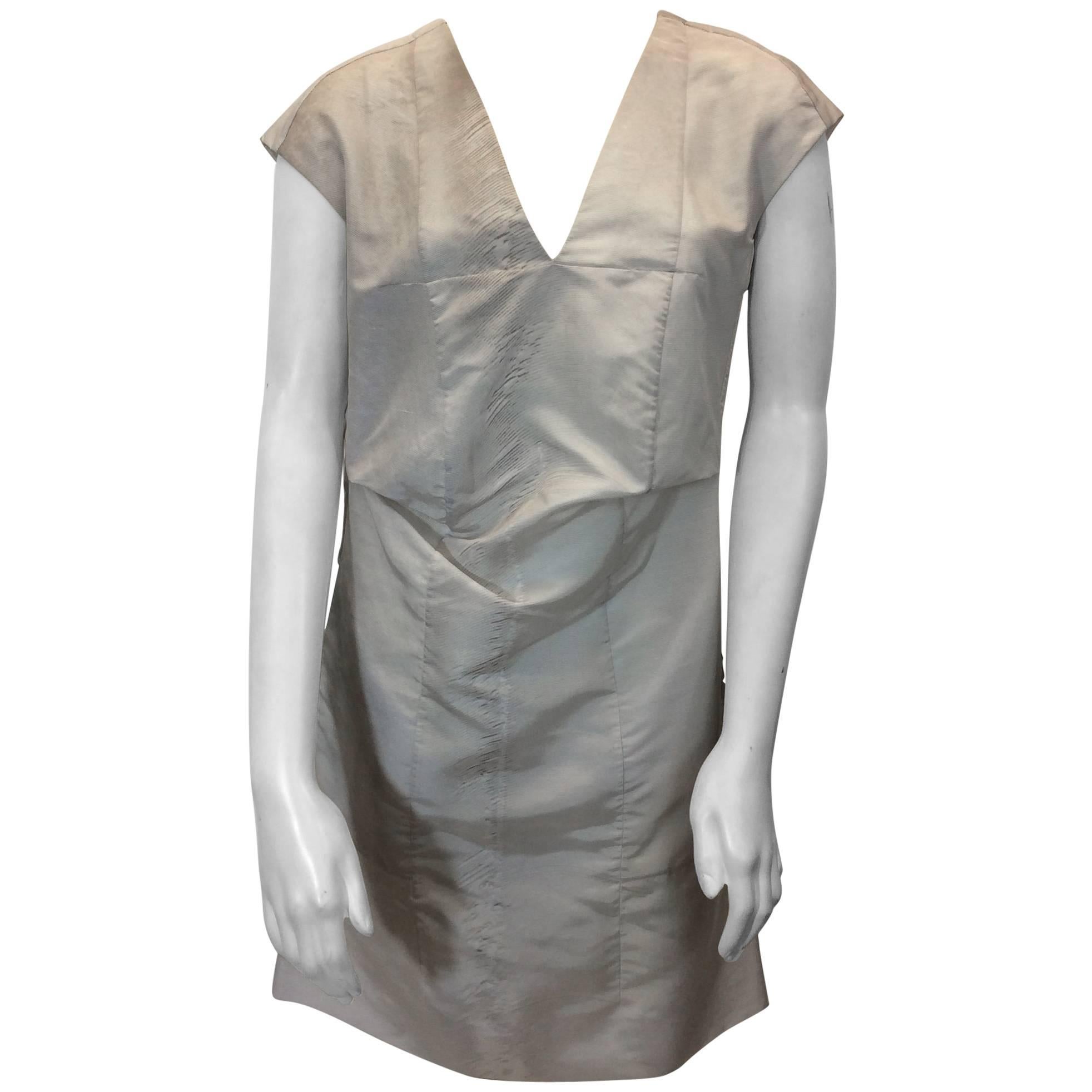 Marni Grey Pleated Waist Dress For Sale
