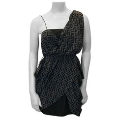 Alexander McQueen Chevron Print Asymmetrical Dress 2