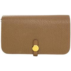 Hermes Taupe Togo Leather Dogon Wallet rt. $2,075 7