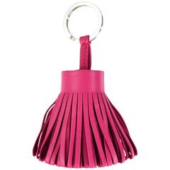 Hermes Rose Tyrien Carmen Tassel Key Ring 6
