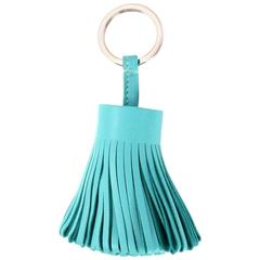 6/12 Hermes Turquoise Carmen Tassel Key Ring 12