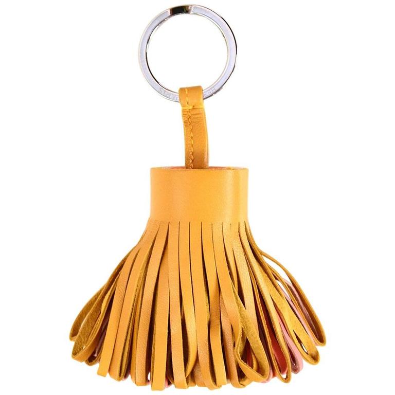Hermes TriColor Carmen Tassel Key Ring For Sale at 1stDibs