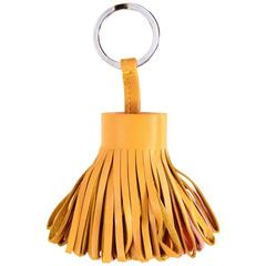 Hermes Tri-Color Carmen Tassel Key Ring