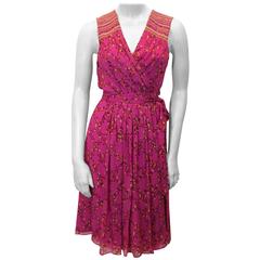 Diane Von Furstenberg Pink Floral Wrap Dress 9