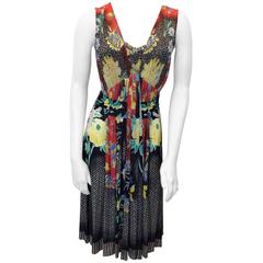 Etro Stretch Floral Printed Drape Dress