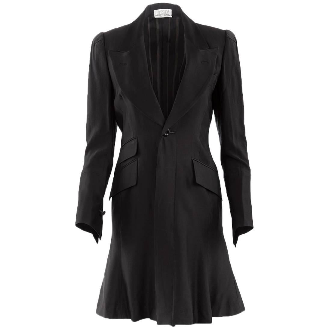 1980's Rare Matsuda Black Tuxedo Coat Dress For Sale