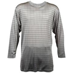 Gianni Versace Casual Long Sleeve Grey Silk Shirt 11