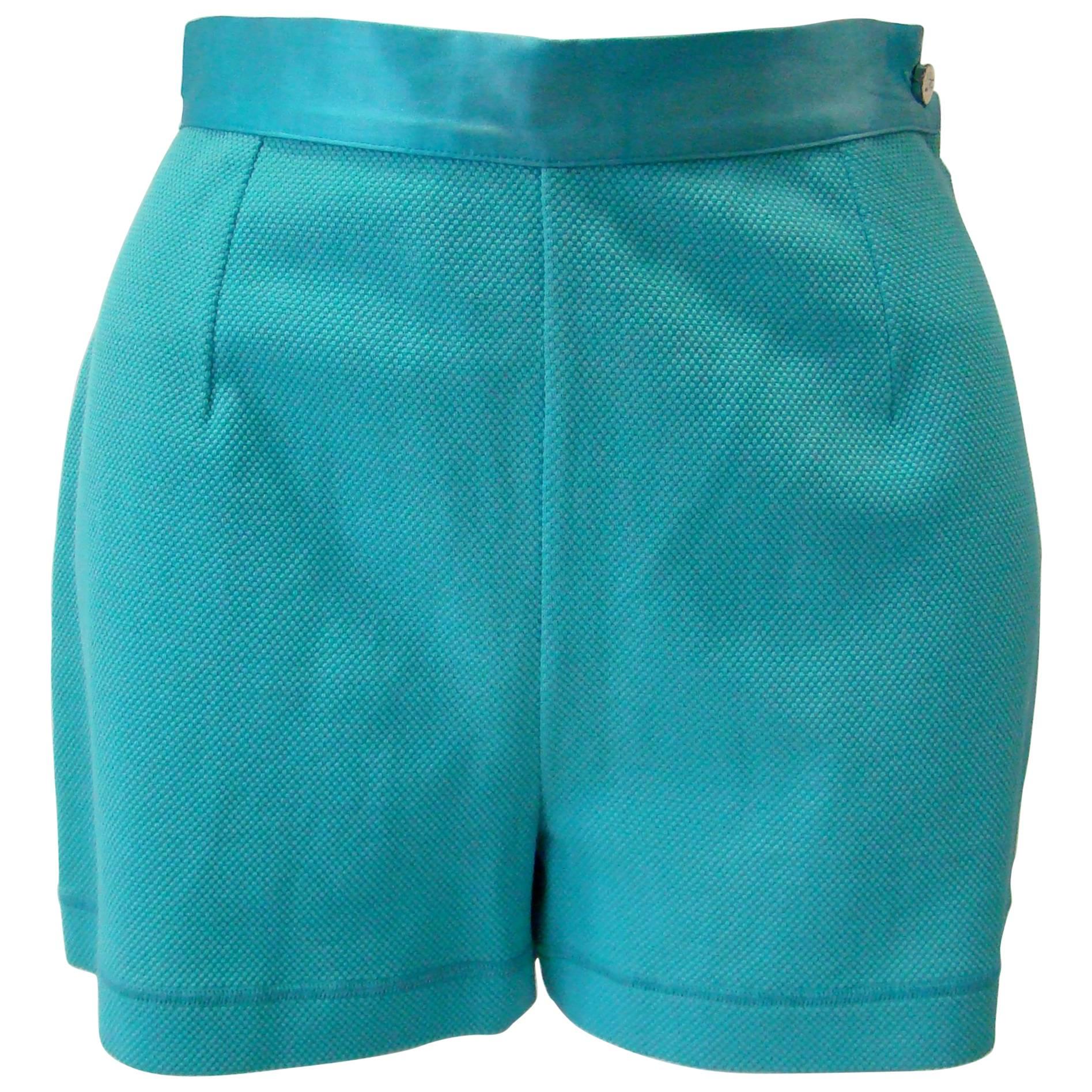 Gianfranco Ferre Turquoise Shorts For Sale