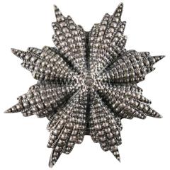 UGO CACCIATORI Medium Sterling Silver Star Beam Pin