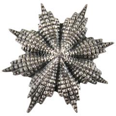 UGO CACCIATORI Small Sterling Silver Star Beam Pin