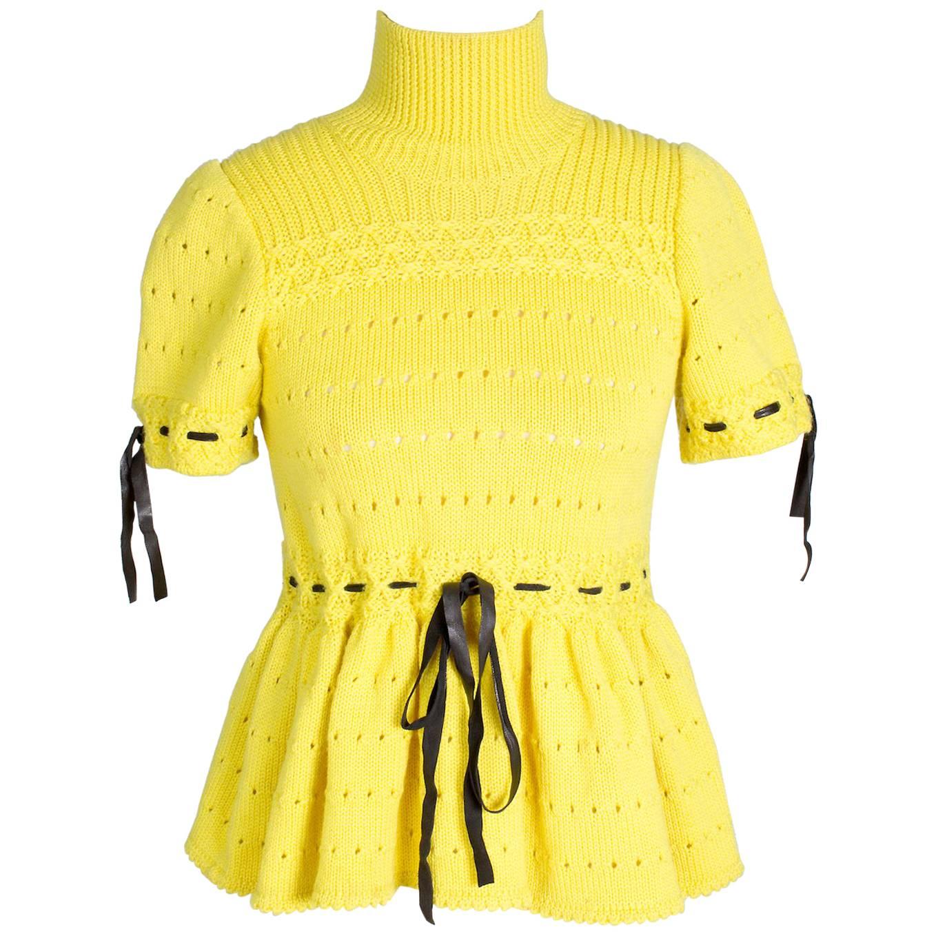 Jean Paul Gaultier Yellow Wool Sweater, Fall 2003