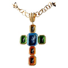 Bronze and cross pendant by Patrizia Daliana