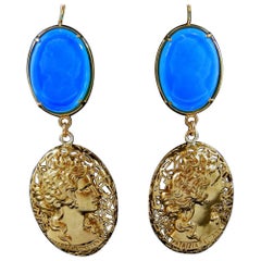 bronze and engraved Murano glass earrings by Patrizia Daliana 5