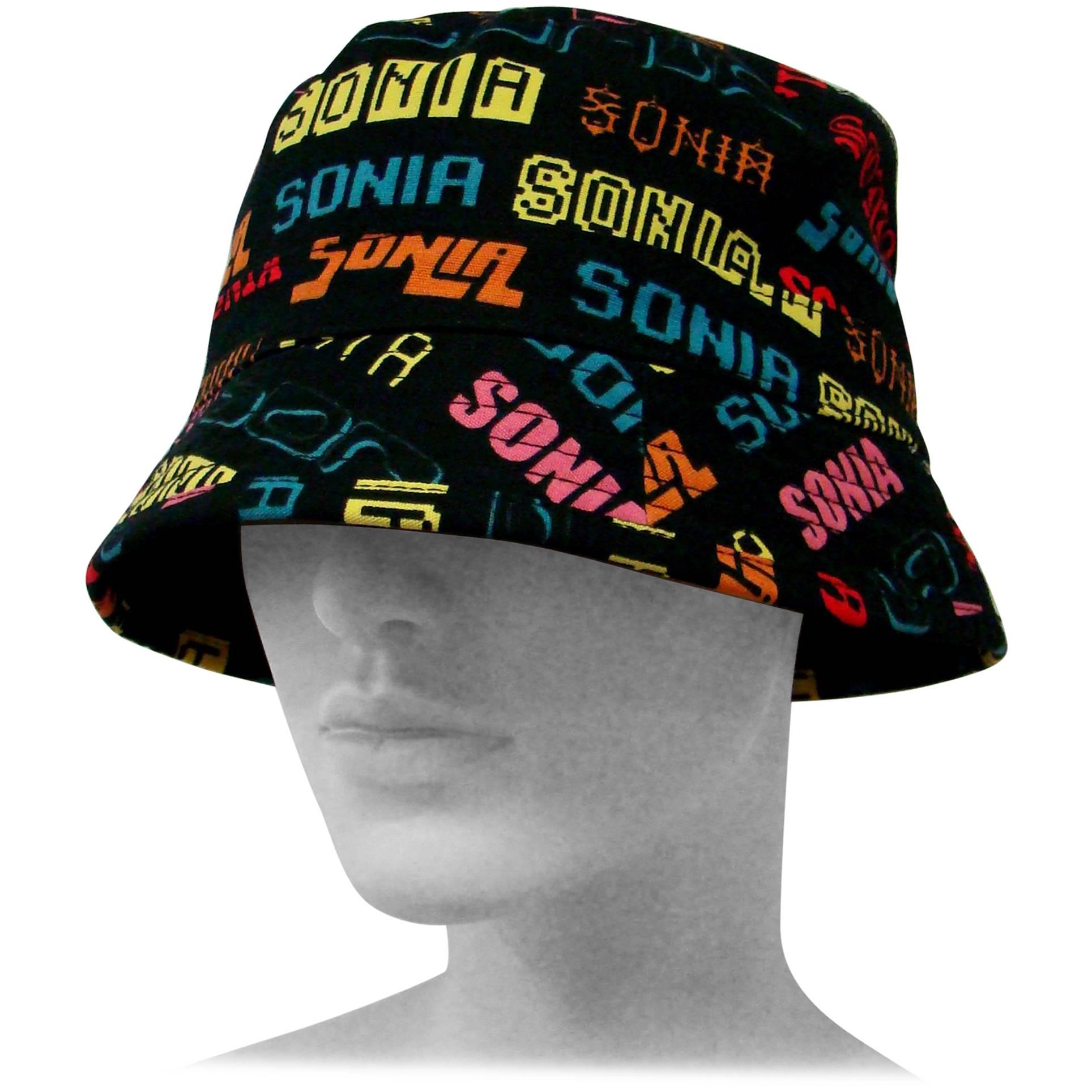 Sonia Rykiel Logo Printed Hat 1990s For Sale