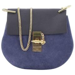 Chloe Drew Crossbody Bag Leather and Suede Small