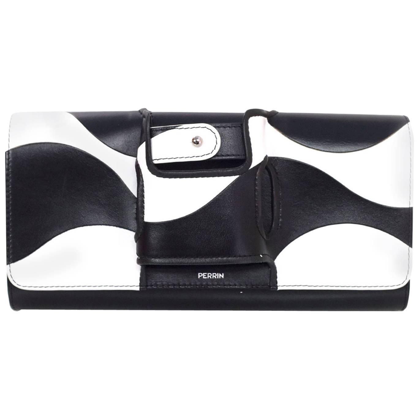 Perrin Black & White Mod La Vague La Capitale Glove Clutch Bag rt. $1, 250