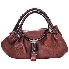 Fendi Brown Leather Spy Bag