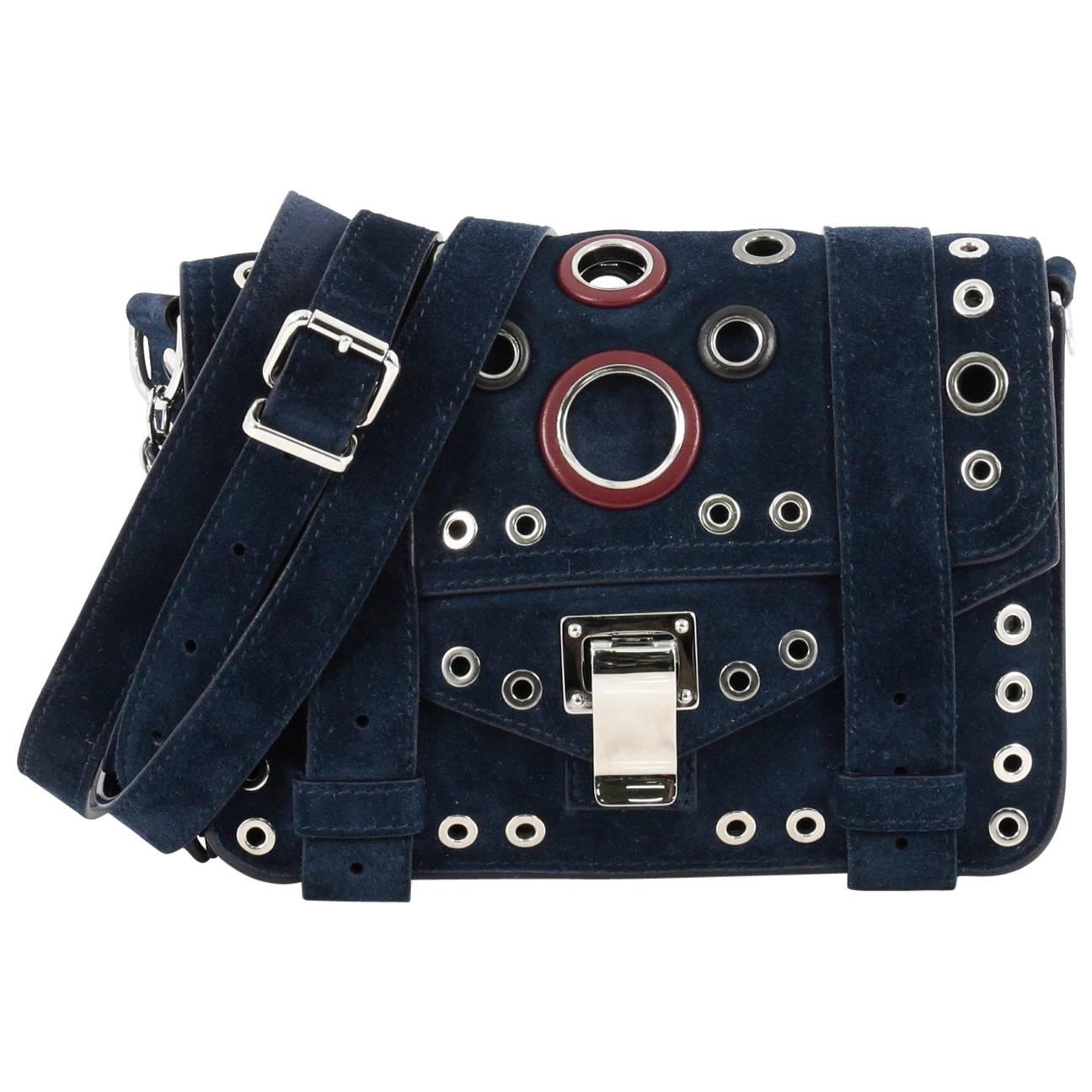  Proenza Schouler PS1 Crossbody Suede and Grommet Detail Mini