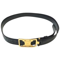 Vintage CELINE Belt Size 90 in crocodile Leather