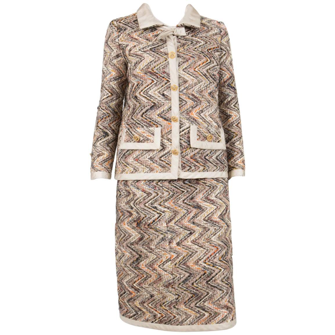 1960s Rare Haute Couture Chanel Tweed Suit at 1stDibs