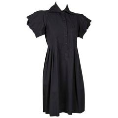 ALEXANDER McQUEEN Dress Size 38FR in Black Cotton