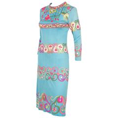 1960' Iconic Emilio Pucci Silk Jersey Dress with Belt by Coppola e Toppo 12