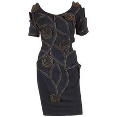 Gorgeous Moschino Black Zipped Dress