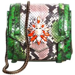hourouk Green Python Small Daktari Crossbody Bag with Box rt. $2,180 4