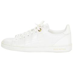 Louis Vuitton White Leather Frontrow Sneakers Size 35 at 1stDibs