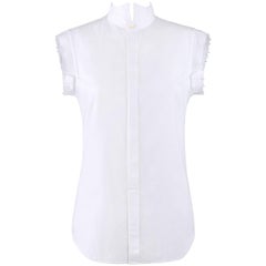 JUNYA WANTANABE for COMME DES GARCONS White Pique Raw Edge Tuxedo Shirt