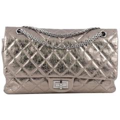 Chanel Reissue 2.55 Handbag Metallic Quilted Aged Calfskin 227 Chanel Reissue 2.55 Handbag Metallic Quilted Aged Calfskin 227
