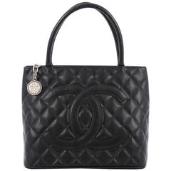 Chanel Medallion Tote Quilted Caviar