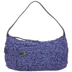 Blue Salvatore Ferragamo Ruched Gancini Bag 4
