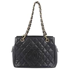  Chanel Petite Timeless Tote Quilted Caviar
