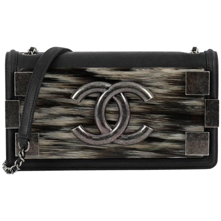 Chanel Boy Brick Flap Bag Iridescent Calfskin and Plexiglass