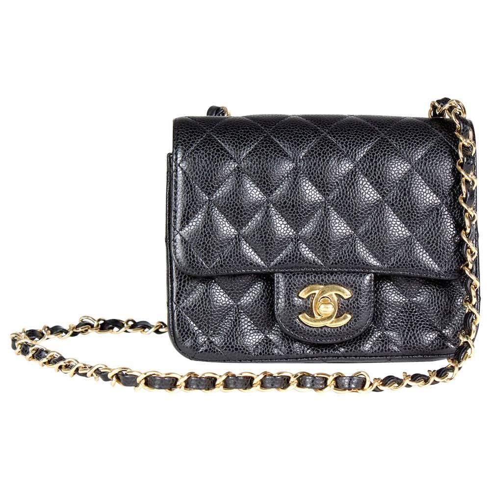 Chanel Caviar Leather Mini Flap Shoulder Bag, 2009