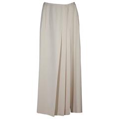Ivory Chanel Pleated Long Skirt