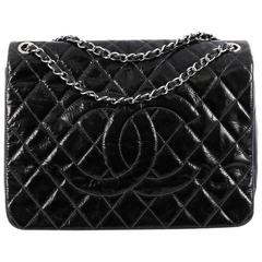 Chanel Chain CC Full Flap Bag Quilted Patent Large