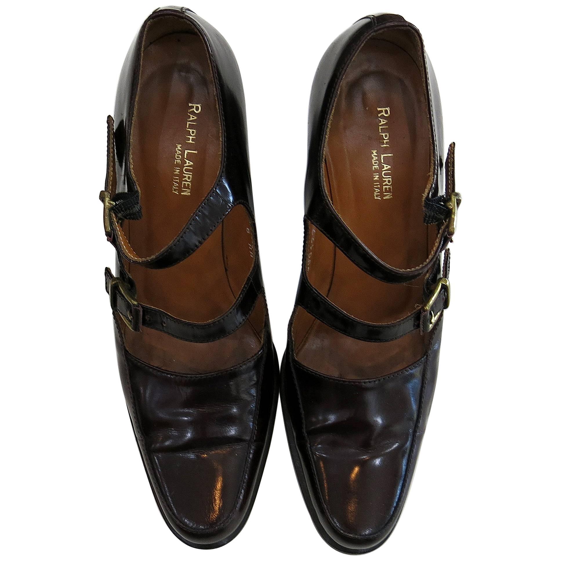1980s Ralph Lauren Collection Mary Janes For Sale