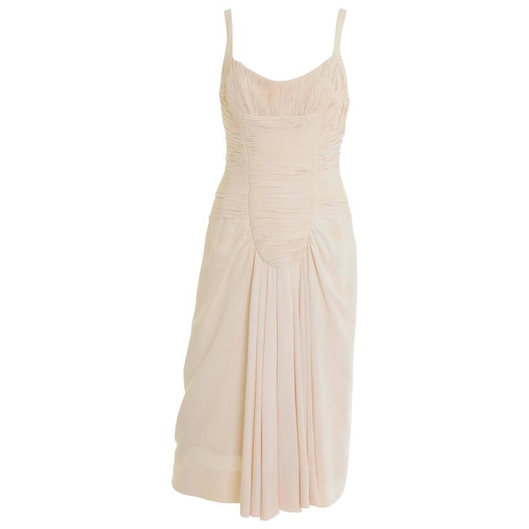 1950s FERCIONI Italian Couture Silk Bombshell Cocktail Bride Dress For ...