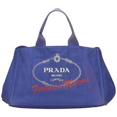 Prada Blue Forte dei Marmi Canapa Tote 1