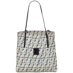 Fendi Blue Zucca Canvas Tote 4