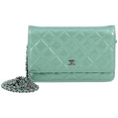 Chanel Wallet on Chain 20B Green Caviar Leather, Silver Hardware, New in Box