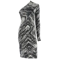 Missoni Black & White One Shoulder Dress - 40